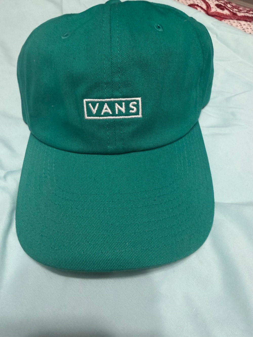 Vans Teal Embroidered Logo Baseball Cap